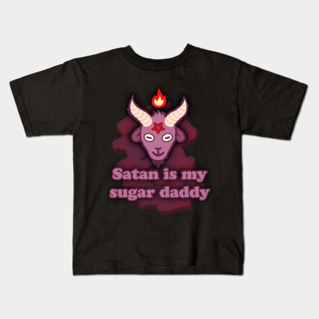 satan is my sugar daddy Kids T-Shirt by sevencrow